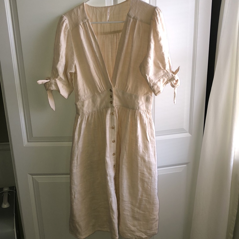 Free People Love of My Life  Prairie Festival Midi Dress Night Sand Size Medium